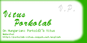 vitus porkolab business card